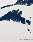 Martha's Vineyard canvas map — rich terrain detail