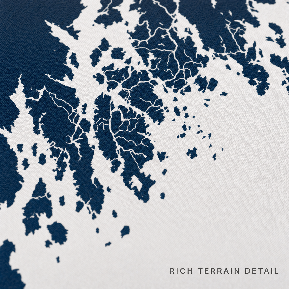 Mount Desert canvas map — rich terrain detail