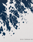 Mount Desert canvas map — rich terrain detail