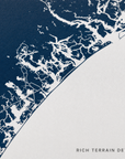 Myrtle Beach canvas map — rich terrain detail