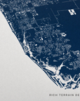 Naples canvas map — rich terrain detail