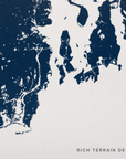 Newport canvas map — rich terrain detail
