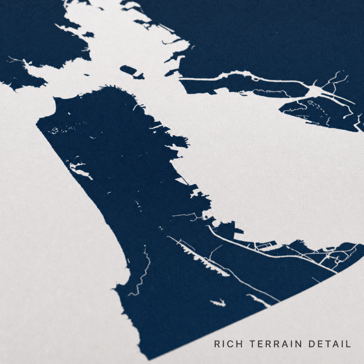 San Francisco canvas map — rich terrain detail