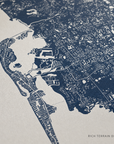 Siesta Key canvas map — rich terrain detail