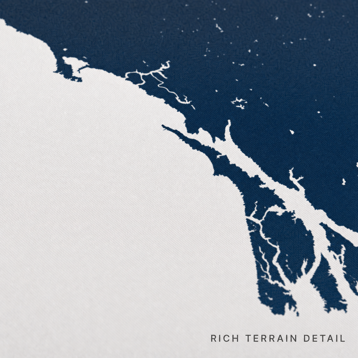 Sonoma Coast canvas map — rich terrain detail