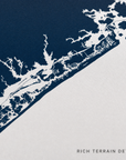 Topsail Island canvas map — rich terrain detail