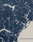 Virginia Beach canvas map — rich terrain detail