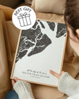 Custom Coastal Map In Black