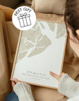 Custom Coastal Map In Sand