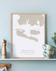 Custom Coastal Map In Sand