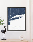 Custom Coastal Map In Navy
