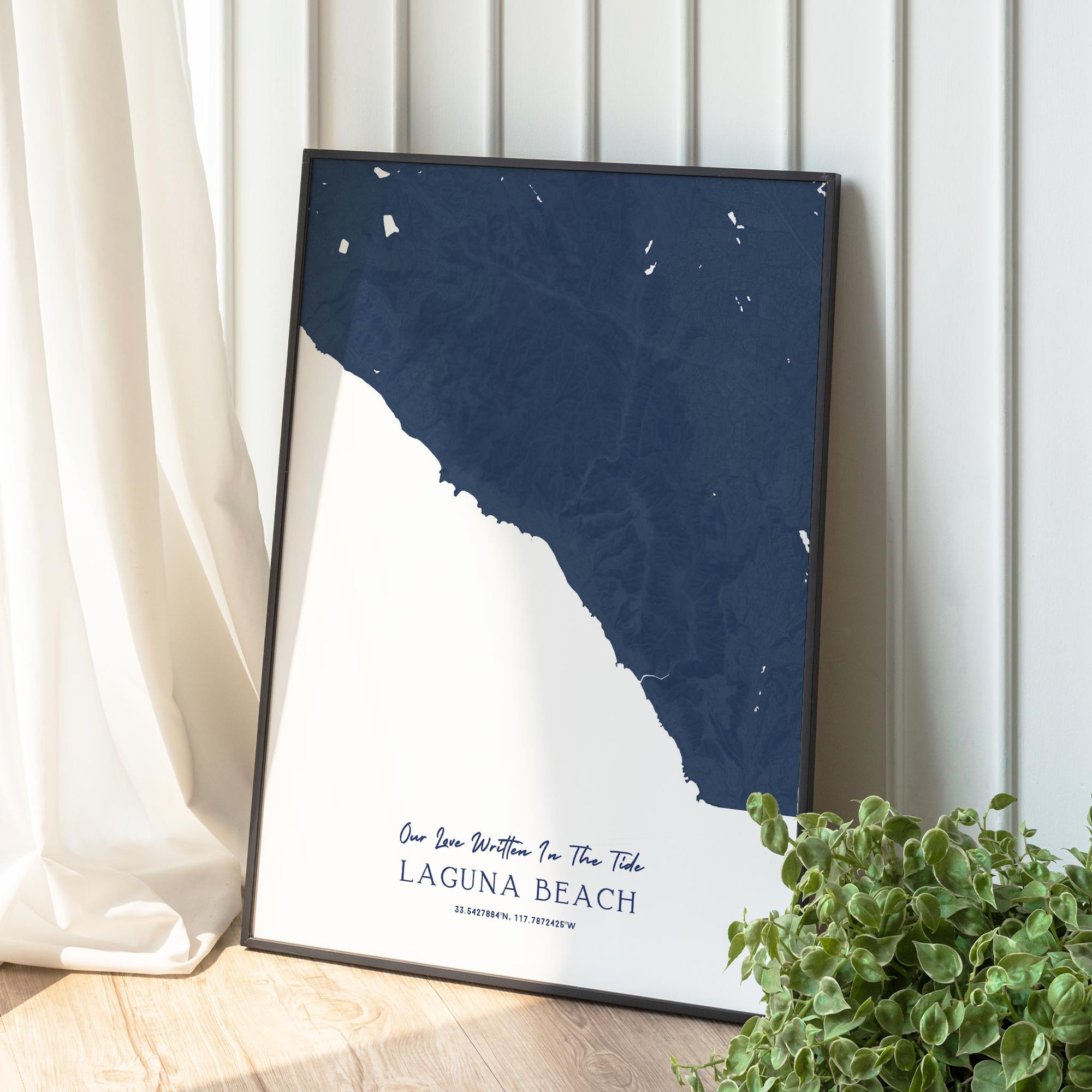 Custom Coastal Map In Navy