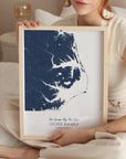 Custom Coastal Map In Navy
