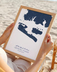 Custom Coastal Map In Navy