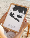 Custom Coastal Map In Black