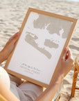 Custom Coastal Map In Sand