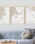 Custom Coastal Map In Sand