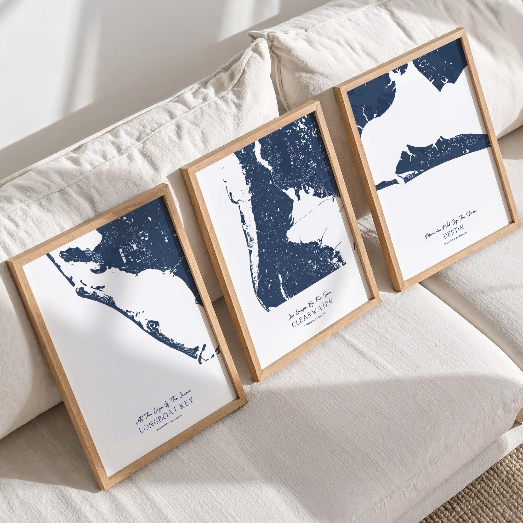 Custom Coastal Map In Navy