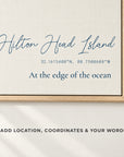 Custom Coastal Map Horizontal