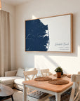 Custom Coastal Map Horizontal