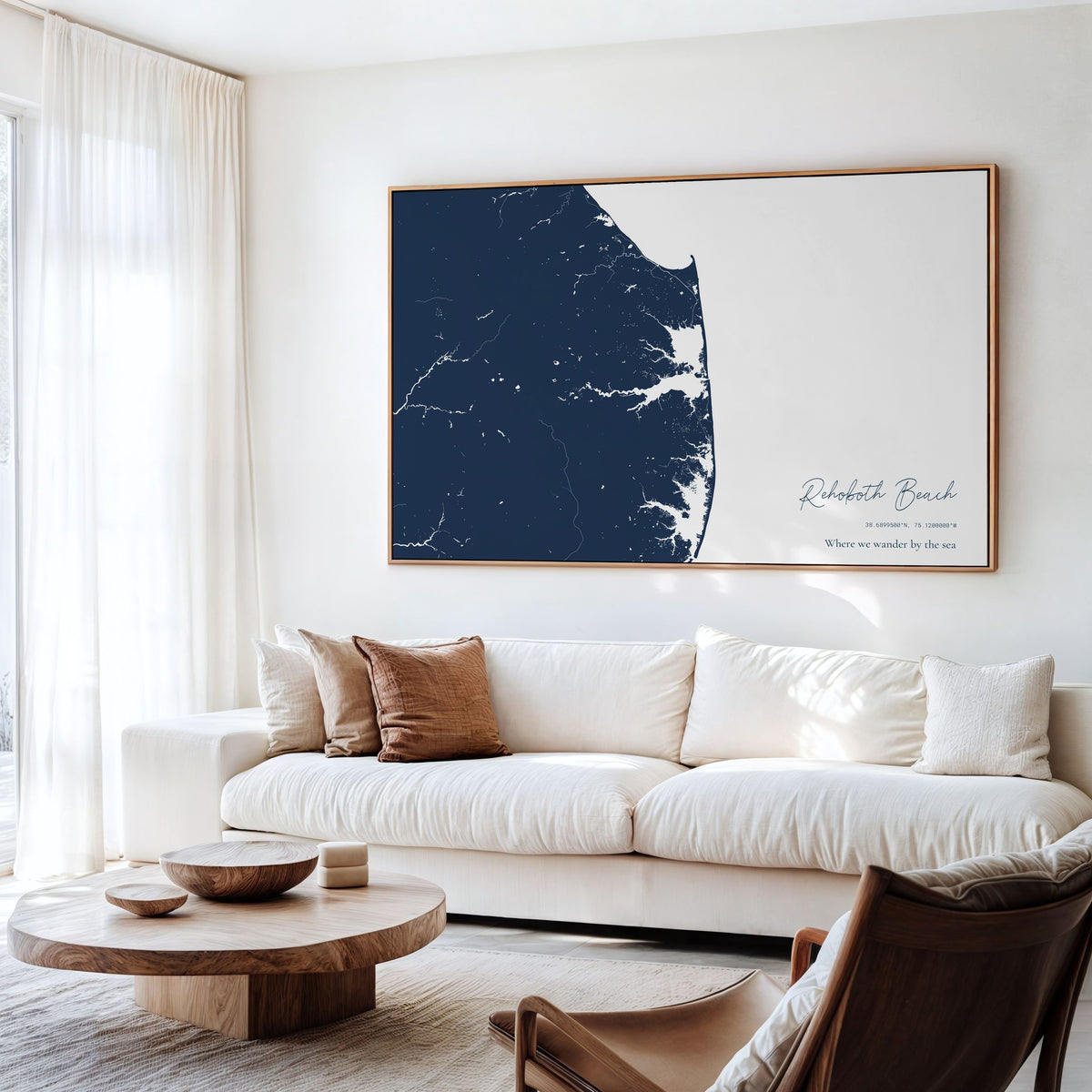 Custom Coastal Map Horizontal