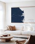 Custom Coastal Map Horizontal