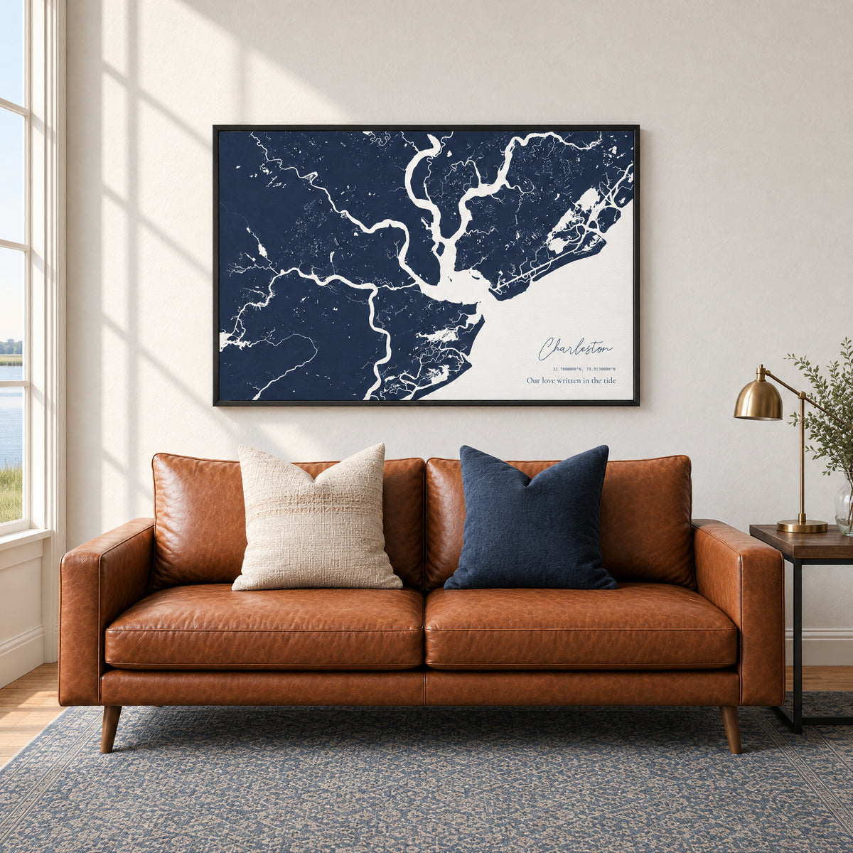 Custom Coastal Map Horizontal