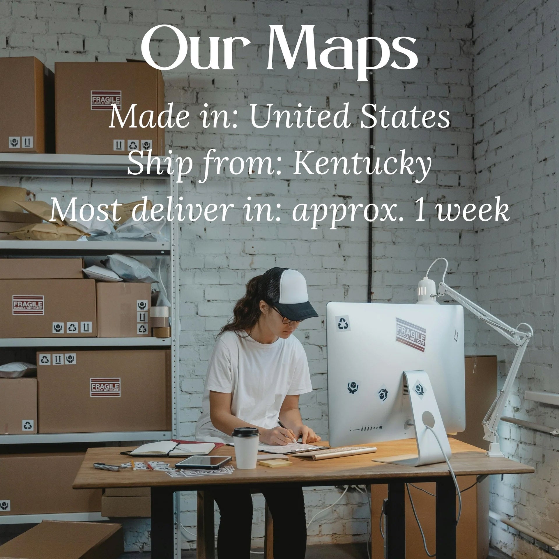Custom Coastal Map In Navy