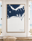 Custom Coastal Map Vertical