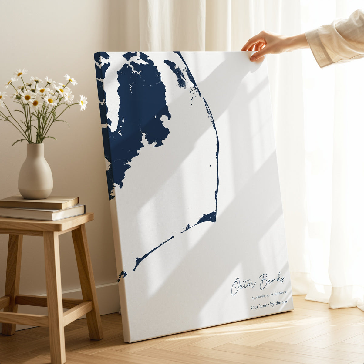 Custom Coastal Map Vertical