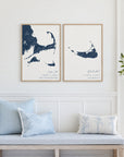 Custom Coastal Map Vertical