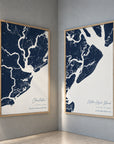 Custom Coastal Map Vertical