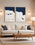 Custom Coastal Map Vertical