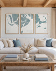 Custom Coastal Map Vertical