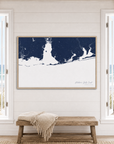Alabama Gulf Coast canvas map — window-scene interior