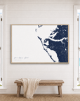 Anna Maria Island canvas map — window-scene interior