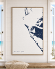 Anna Maria Island canvas map — window-scene interior