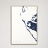 Anna Maria Island Coastal Map — Canvas Vertical, navy, Natural Oak