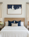 Alabama Gulf Coast canvas map art in bedroom setting