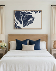 Beaufort / Sea Islands canvas map art in bedroom setting