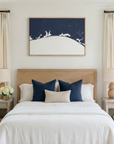 Emerald Coast canvas map art in bedroom setting