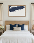 Fire Island matte map art in bedroom setting