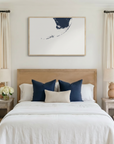 Florida Keys canvas map art in bedroom setting