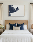 Gloucester canvas map art in bedroom setting