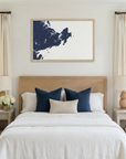 Gloucester matte map art in bedroom setting