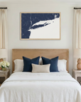 Long Island matte map art in bedroom setting
