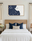 Plymouth matte map art in bedroom setting