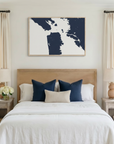 San Francisco canvas map art in bedroom setting
