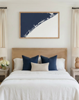 Topsail Island matte map art in bedroom setting