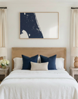 Treasure Coast canvas map art in bedroom setting